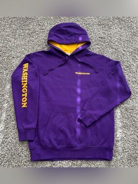 VTG Style UNIVERSITY OF WASHINGTON Huskies PURPLE HOODIE Size L Yellow Accent
